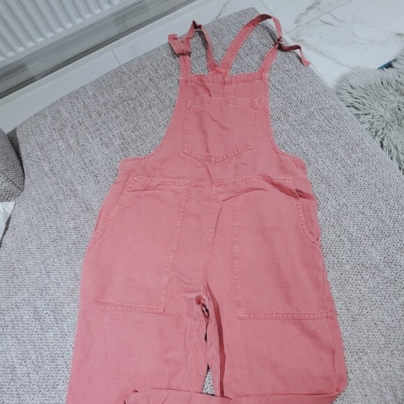 AERIE Super Rare Light Mauve Luxury Soft Denim Overalls - Picture 8 of 12